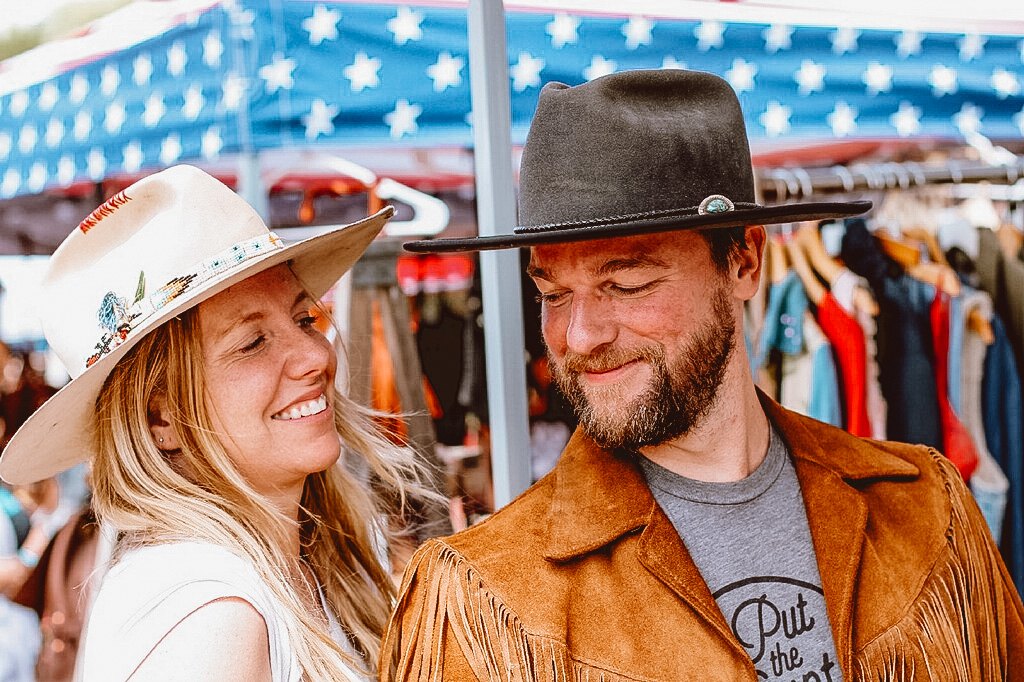 Jada and Jon at the flea market