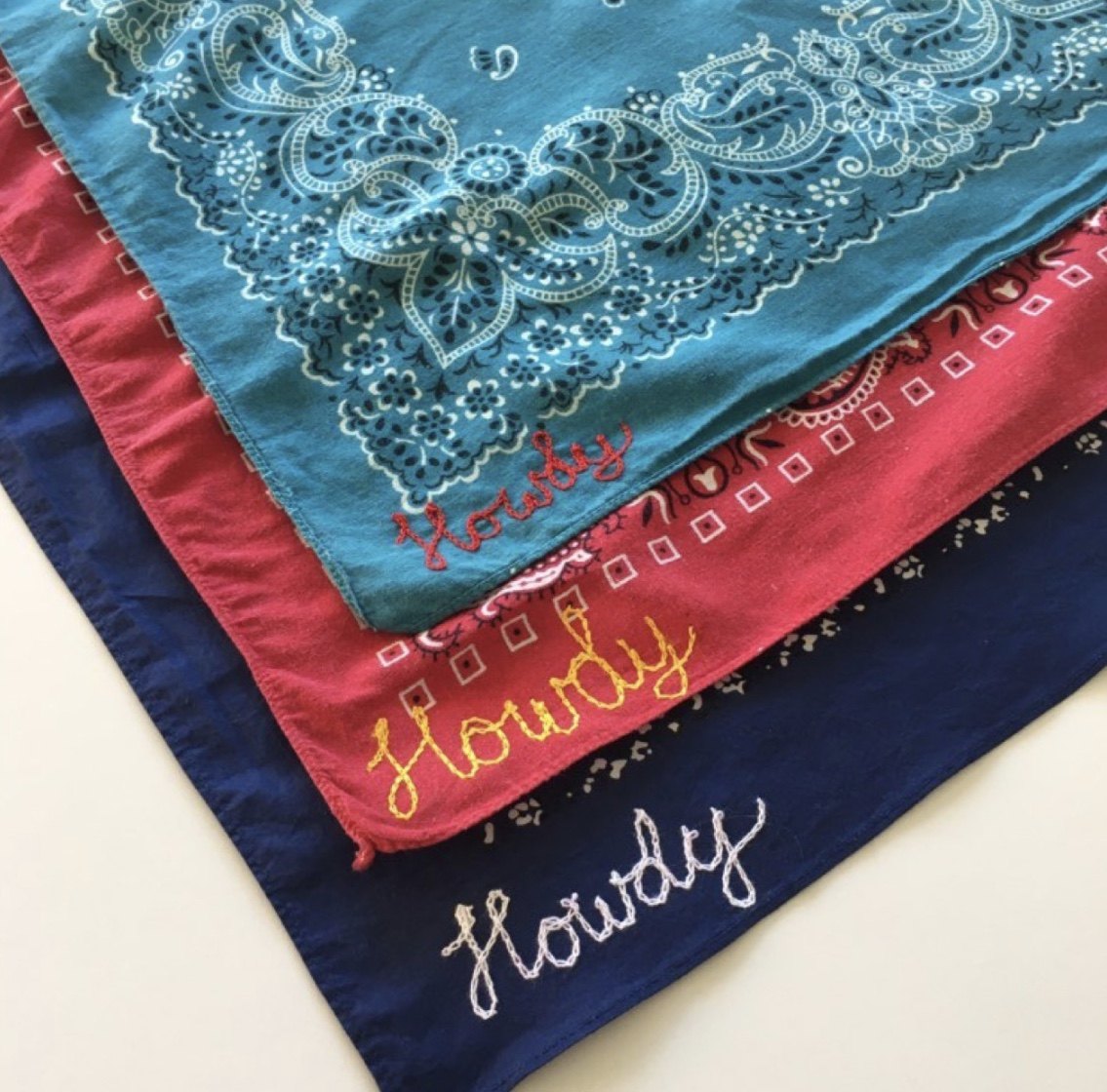 Three Howdy bandanas