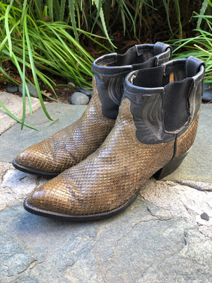 Brown rattlesnake Kristen cowboy Charlie boots