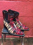 Hand painted stingray ankle cowboy boots