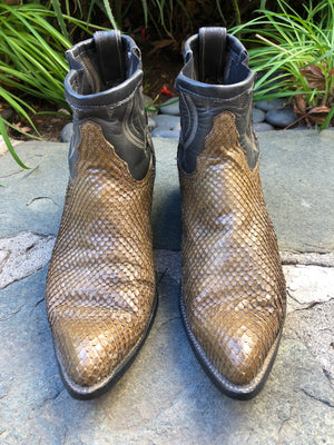 Brown rattlesnake Kristen cowboy Charlie boots