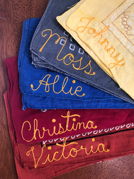 Customized Chainstitched Vintage Bandana